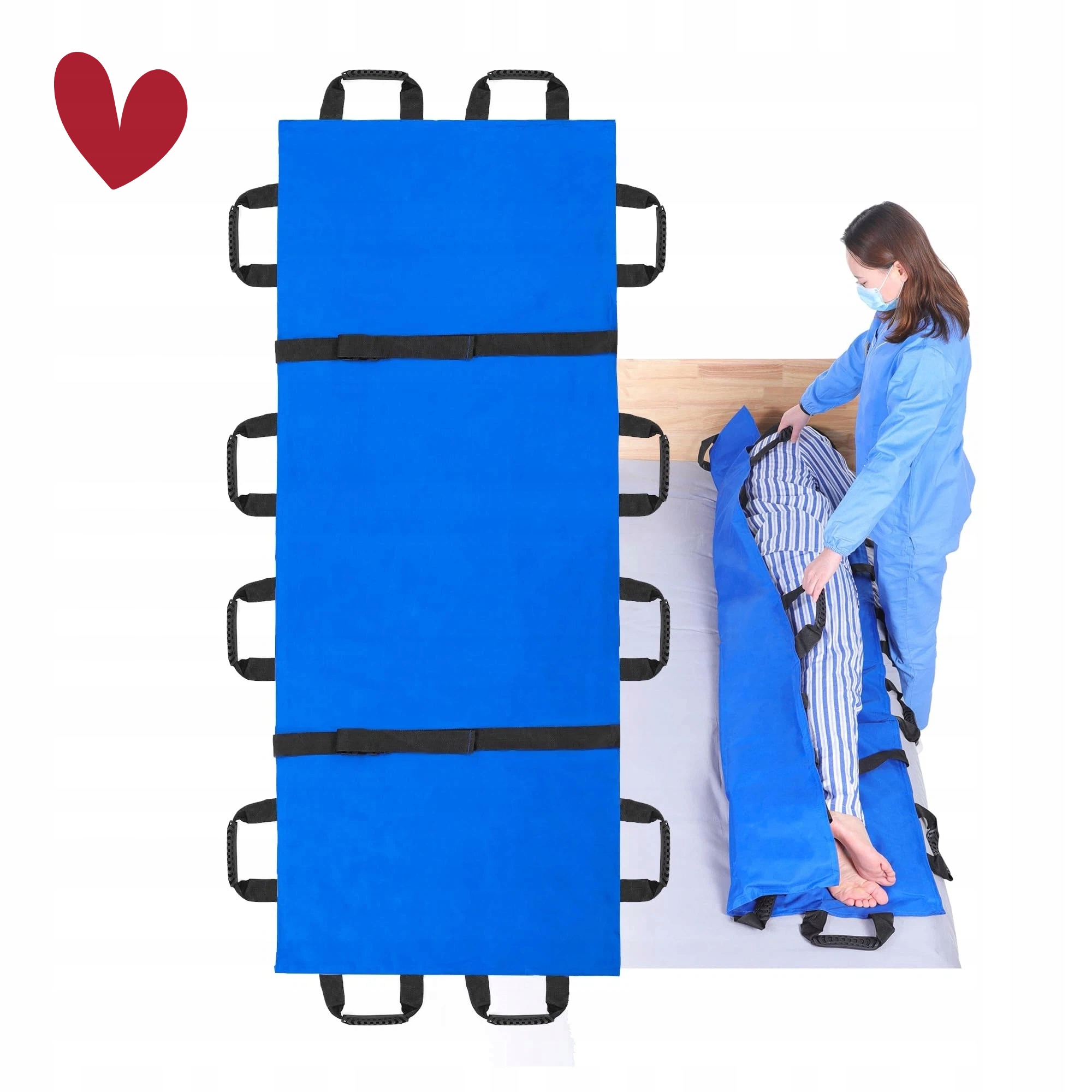 Mata Ślizgowa Nosze Łatwoślizg Z 12 Uchwytami Do Bezpiecznego Przenoszenia