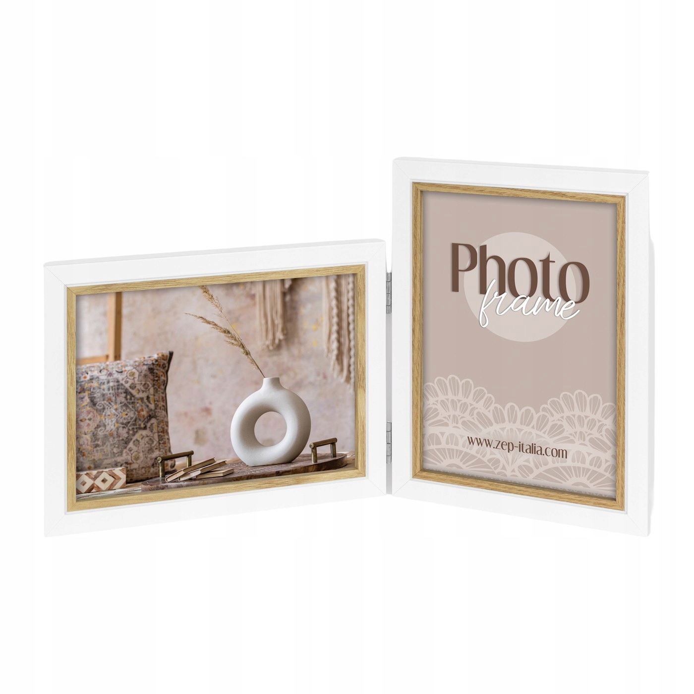 

Ramka podwójna stojąca na zawiasach 10x15 i 15x10