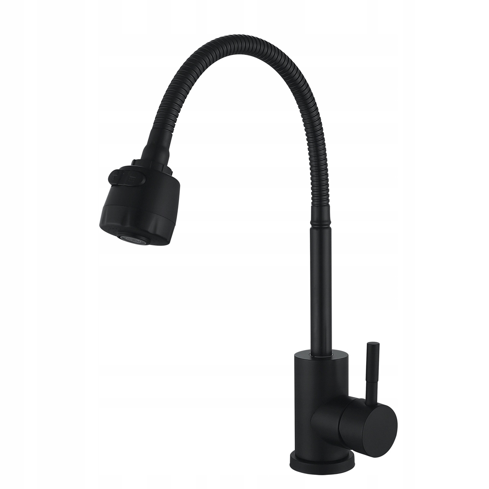 Kuchyňská Baterie Wezer EKO4D-01 Black flexibilní výtok Černá stojící