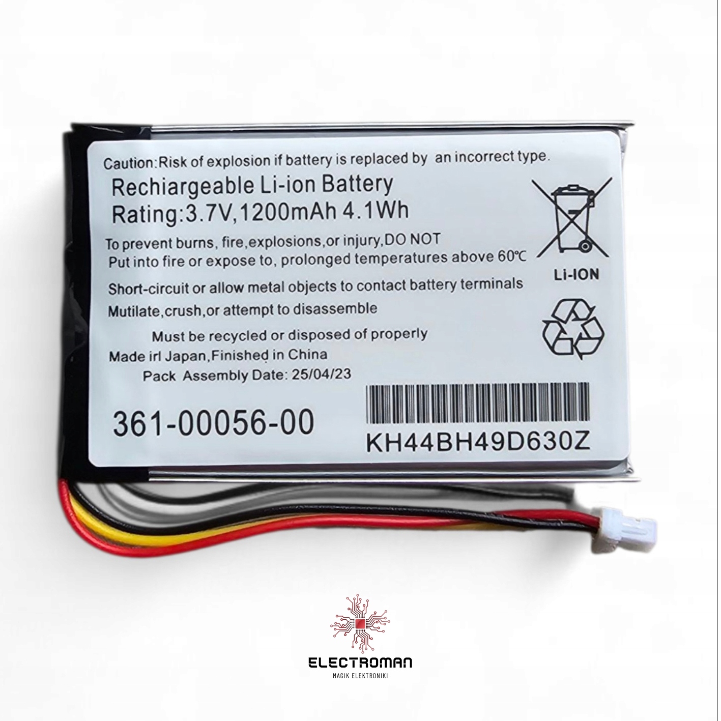 Bateria Garmin 361-00056-00 /08/50 1200mAh Li-Ion Nuvi/Drive/DriveSmart