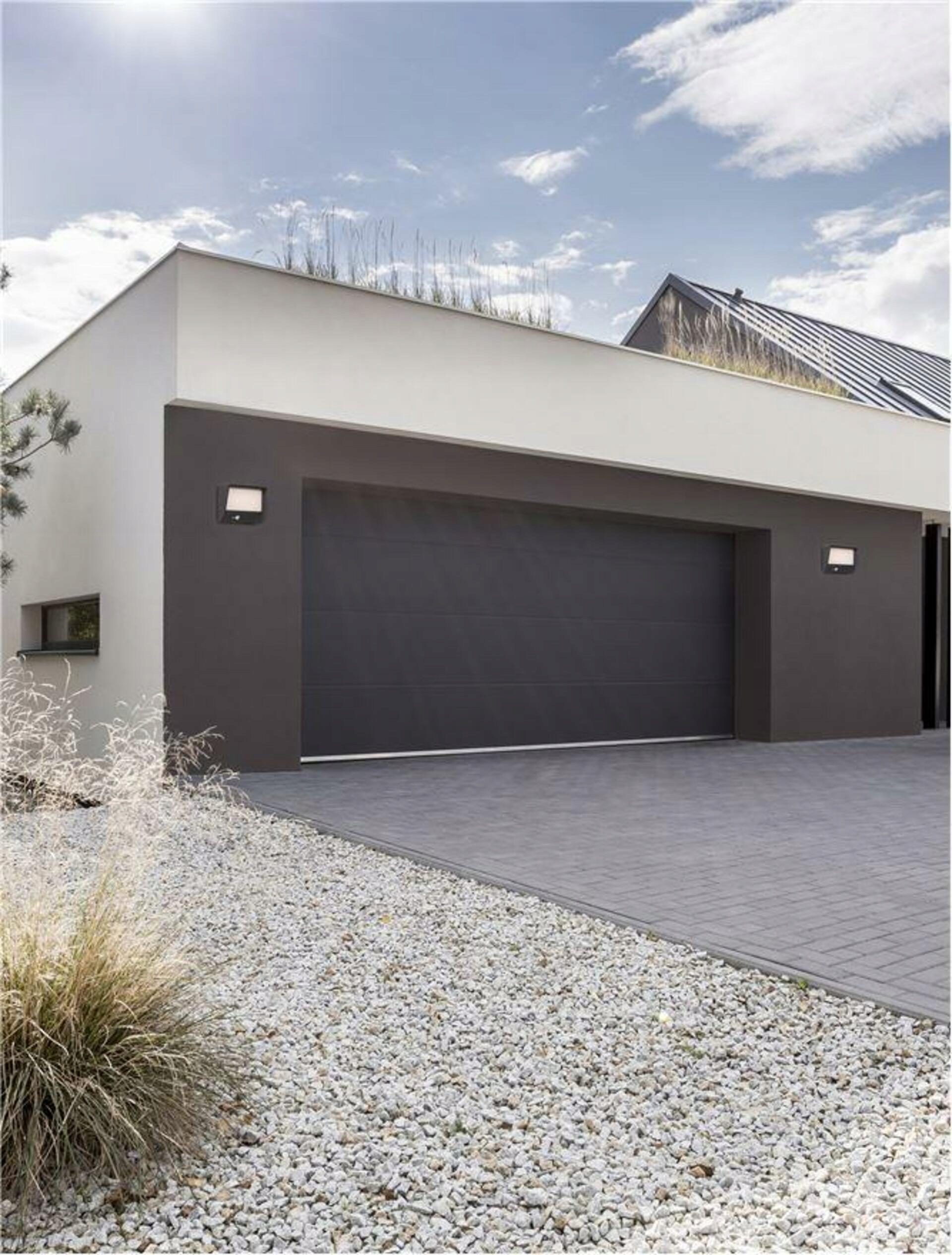 Nova Luce vonkajšie nástenné svietidlo Valor antracitový hliník a matný akryl