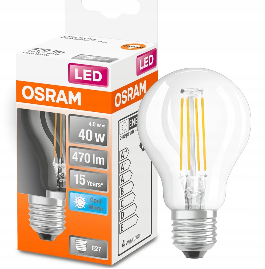 

Osram Led kulka Rf Clp 4W 40W 4000K E27