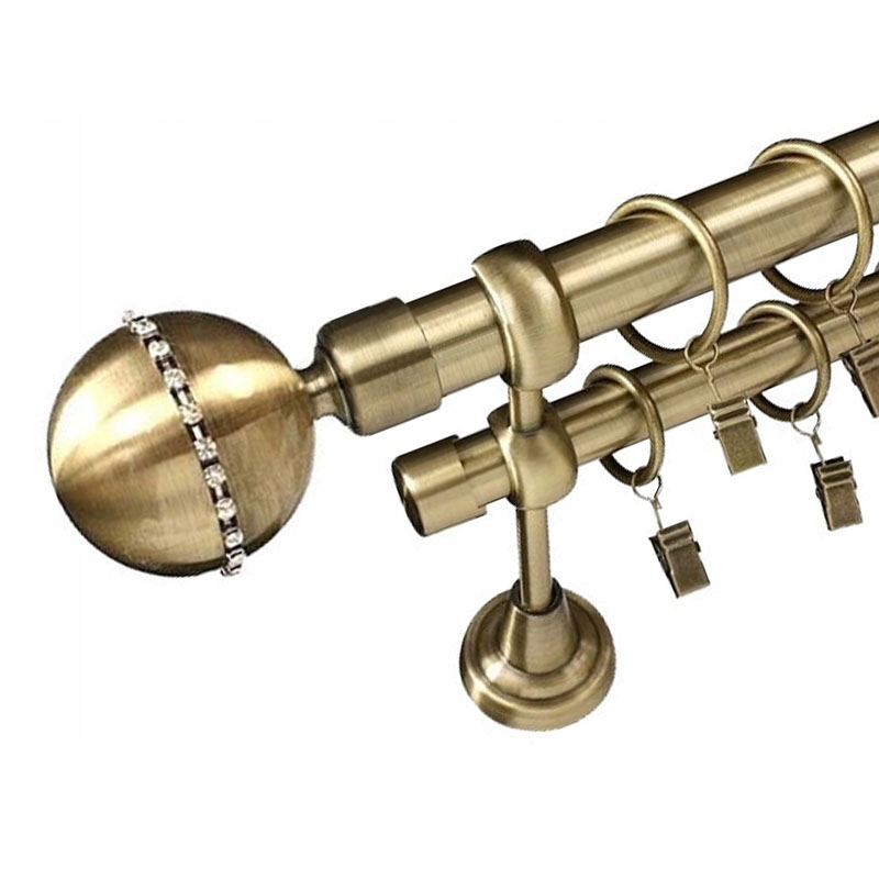 

Antyczny długi karnisz Podwójny 25+19 mm 440 cm