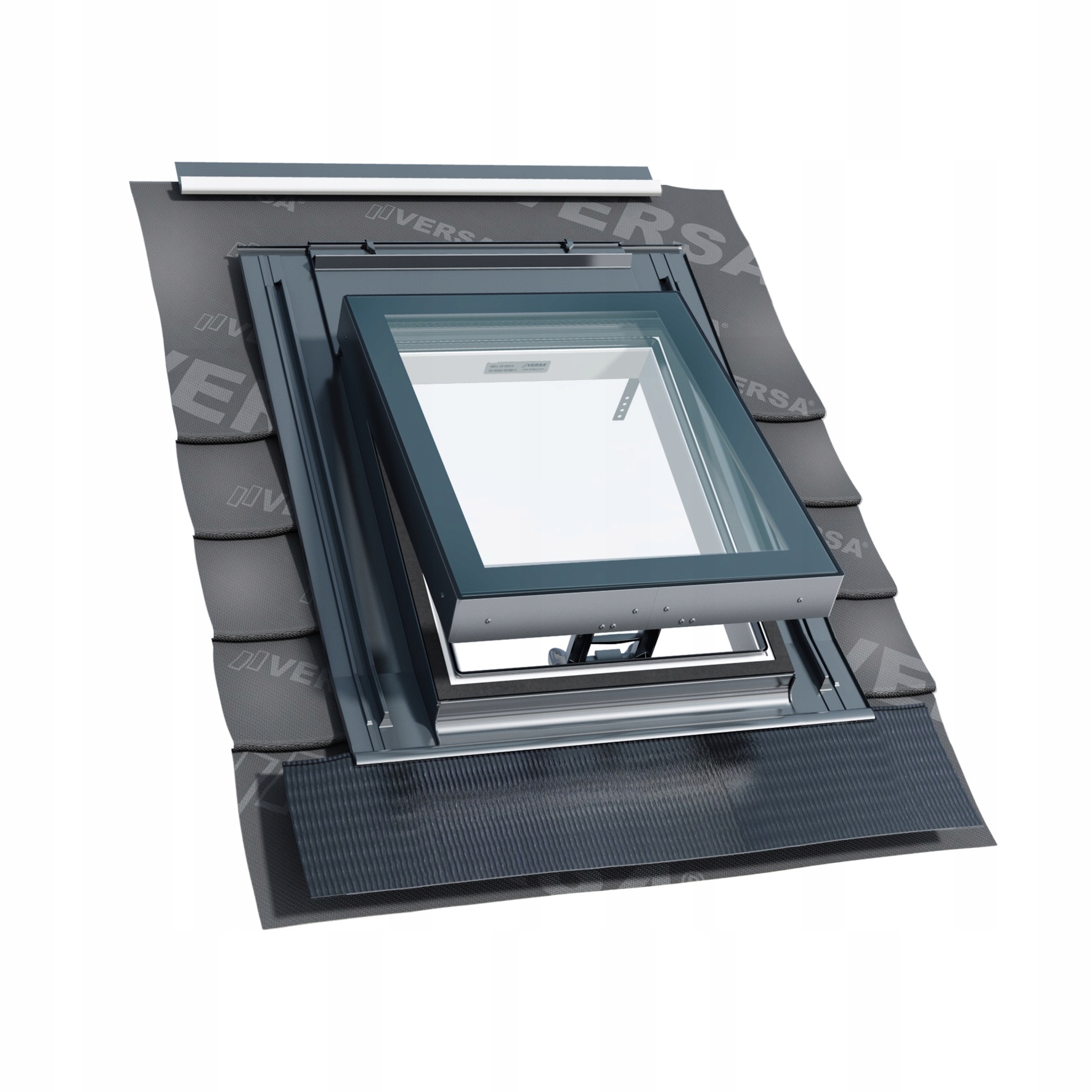 Wyłaz właz dachowy Pvc 50×62 Ocieplony 3szyby kołnierz Ral 7016 Ocieplany