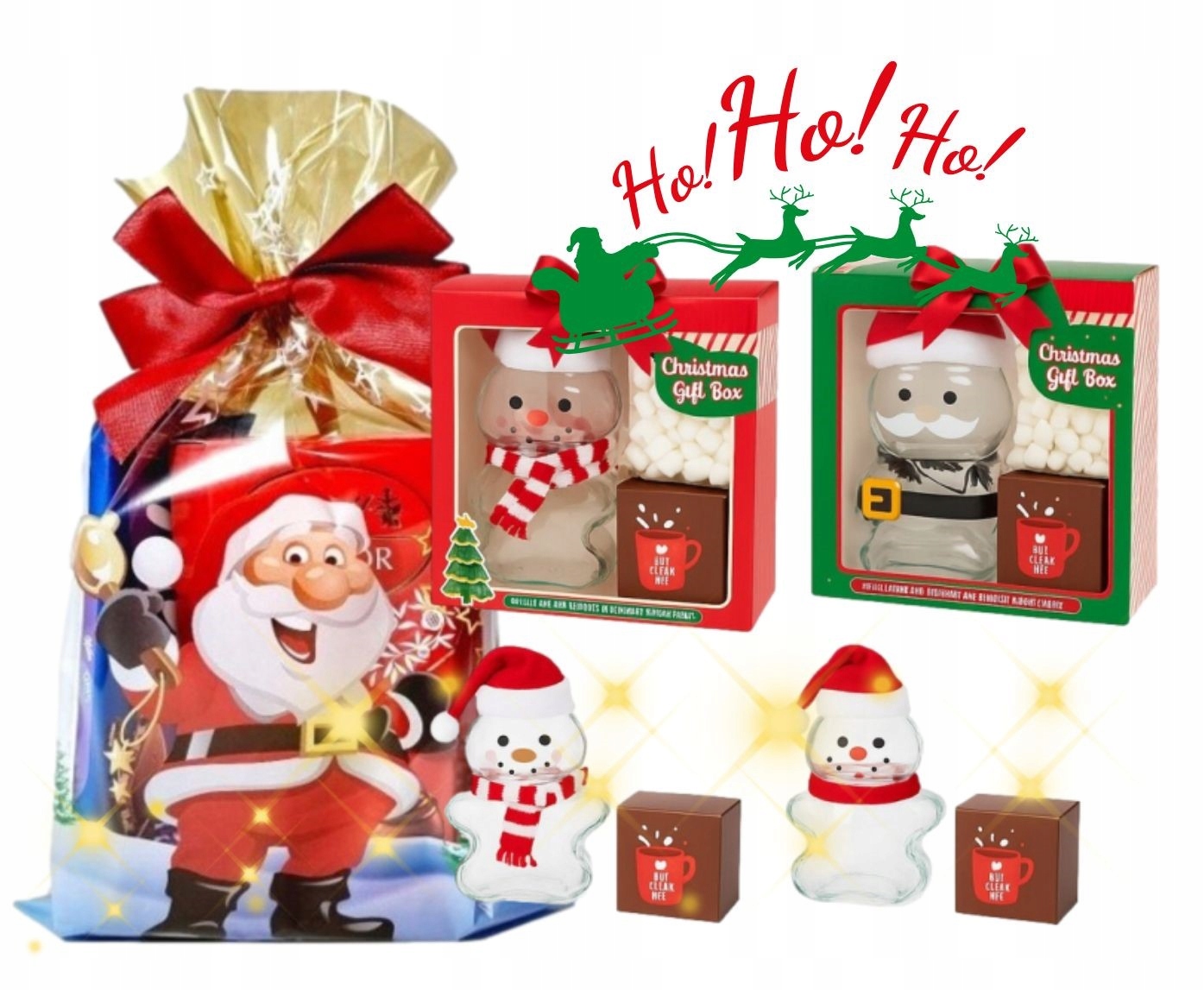 Levně Vánoční Sada Dárek K Výrobě Horké Čokolády S Marshmallows 2ks