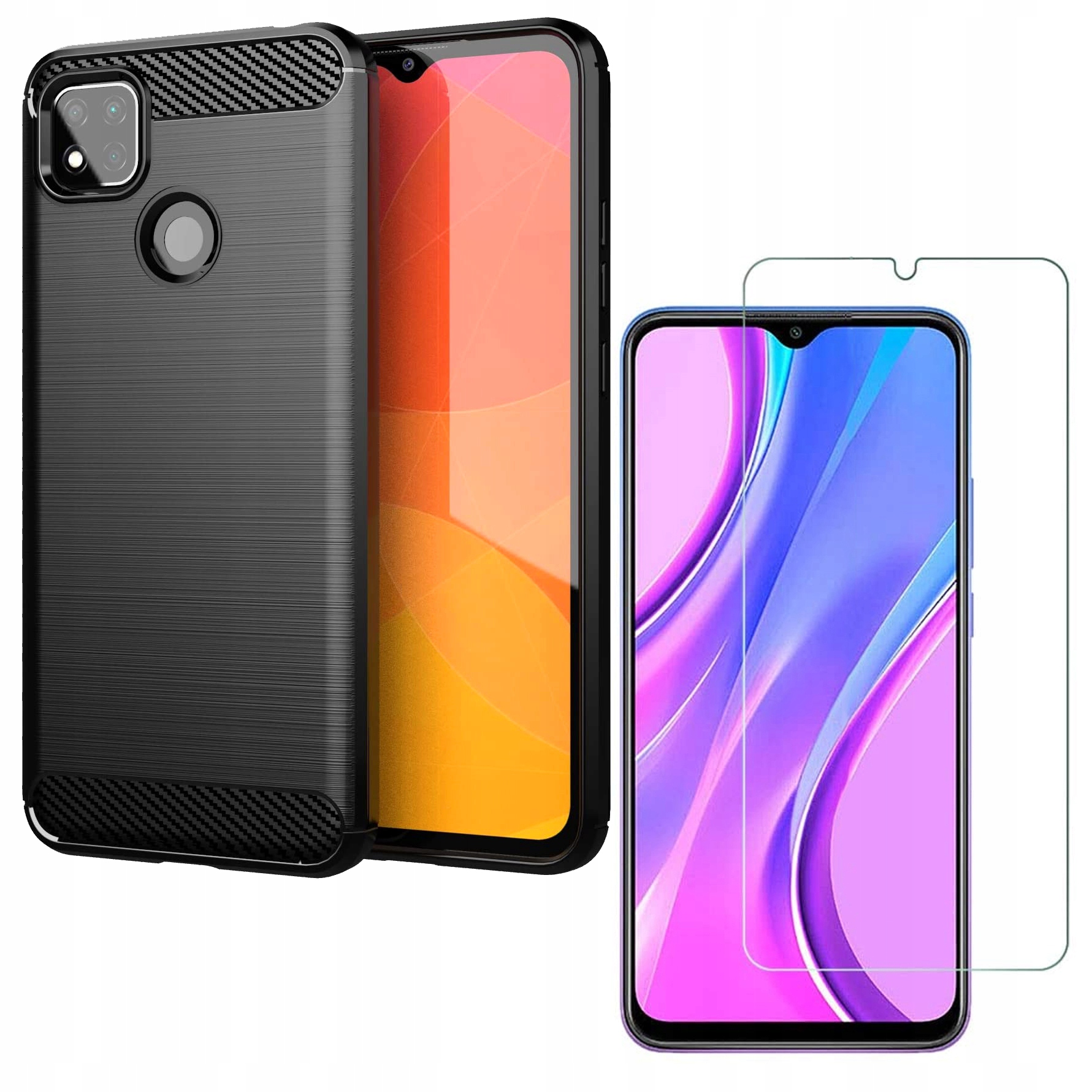

Etui do Xiaomi Redmi 9C Karbon Pancerne Szkło