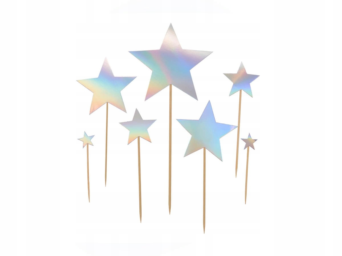 

Toppery dekoracyjne na muffinki Gwiazdki 7 szt.