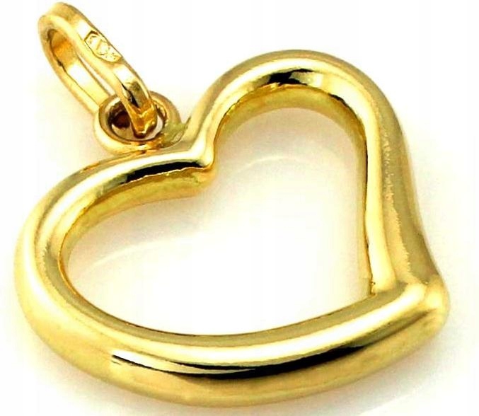 Zlatý přívěsek 585 přívěsek ve tvaru srdce, obrys jako dárek, módní 14K