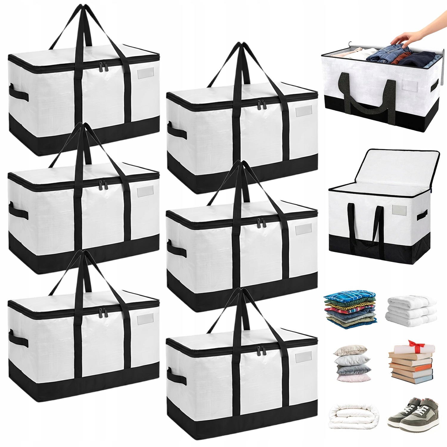 6X Pouzdro Taška Organizer 103L Bez Zápachu Na Oblečení Povlečení Rám