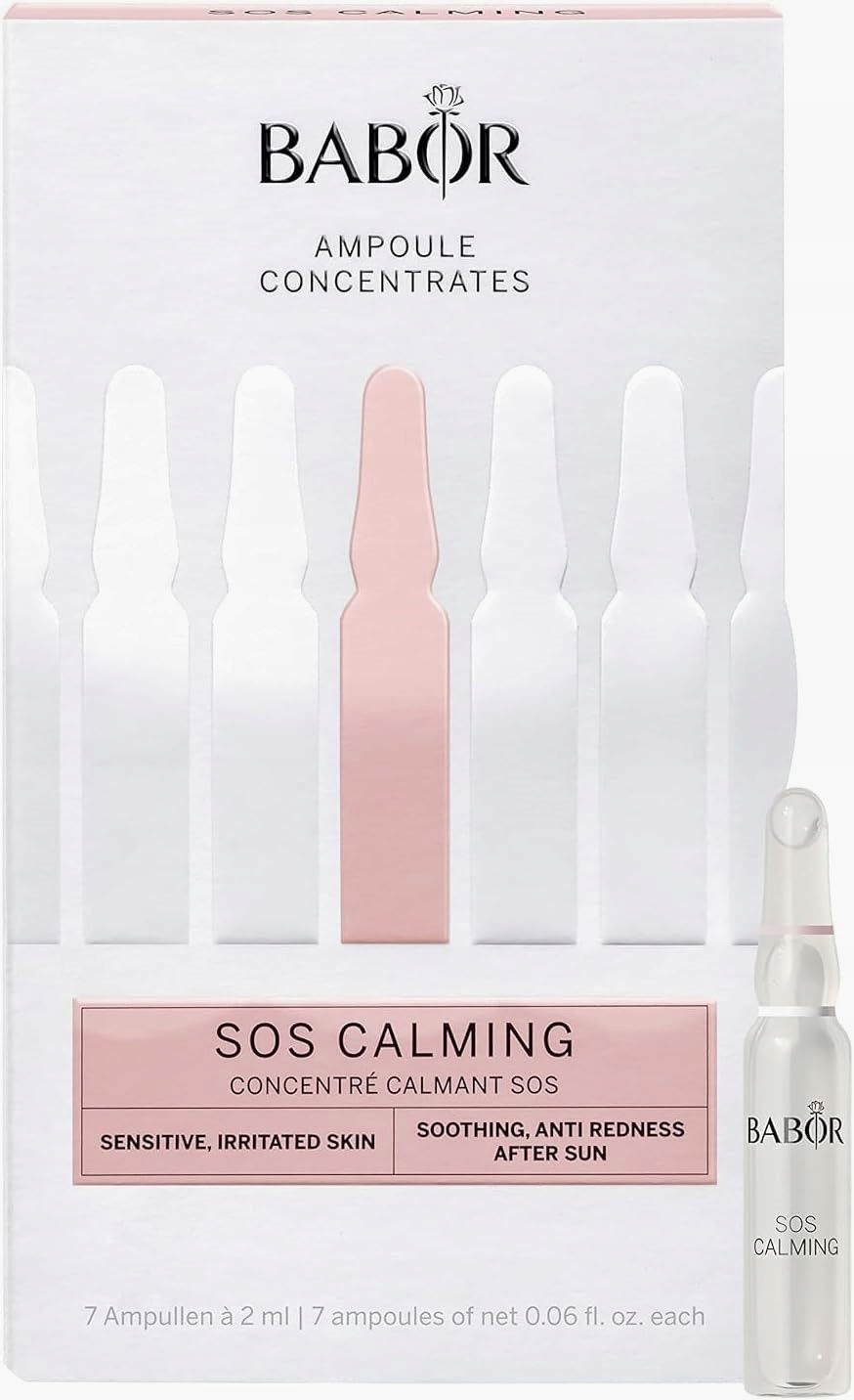 Babor Sos Calming, Ampulky Séra Pro Zklidnění Obličeje, S Aloe Vera A Panthenolem