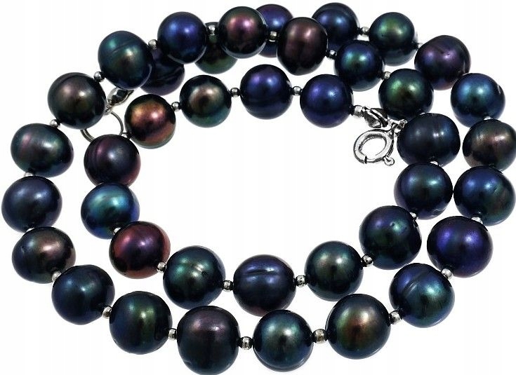 Přírodní Velké Perly, Krásný Náhrdelník Stříbro