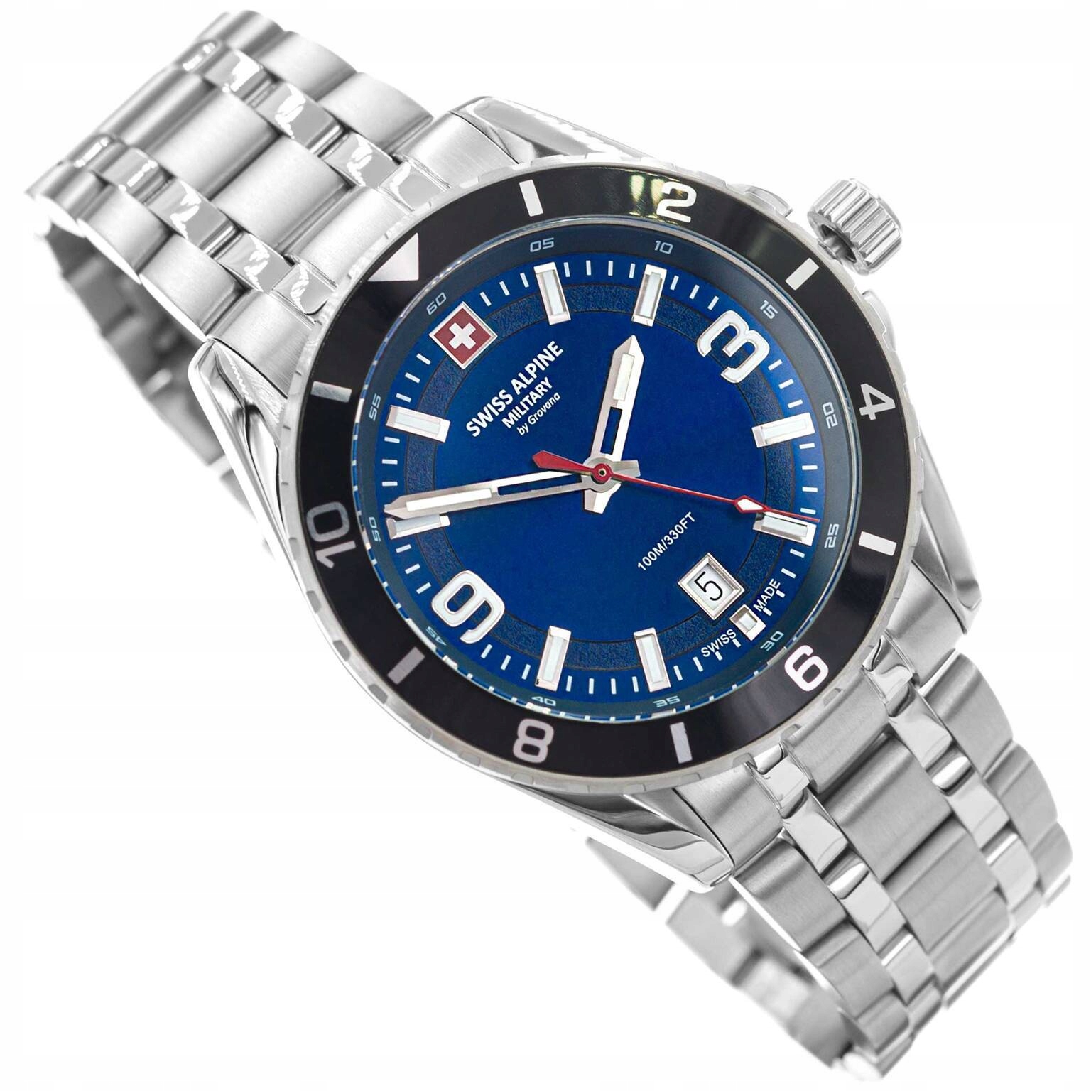 Pánské Hodinky Swiss Alpine Military SAM7034.1136 Sierra Stříbrný Náramek