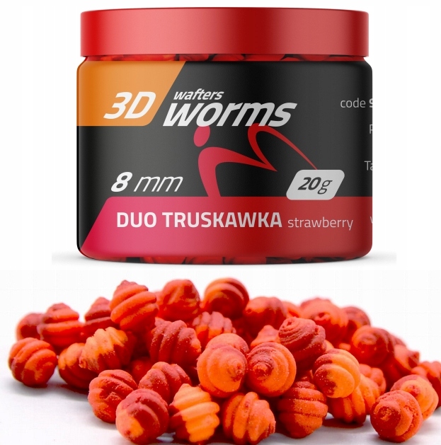 MatchPRO TOP WORMS WAFTERS DUO TRUSKAWKA STRAWBERRY 8mm 20g