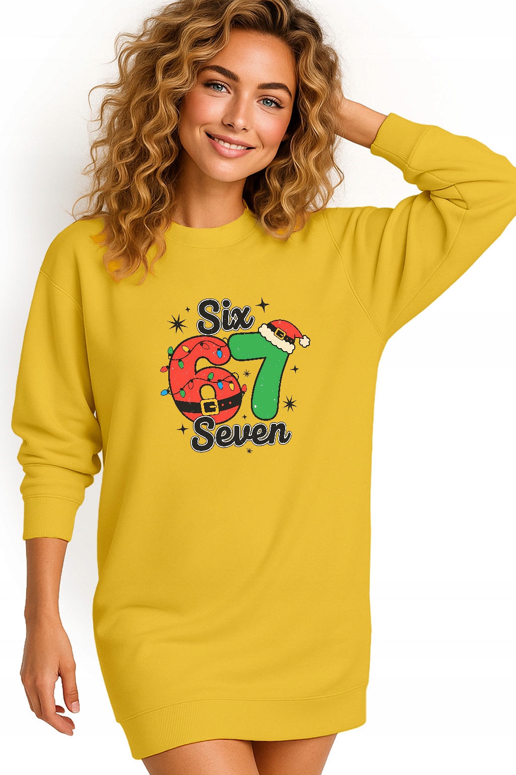 Mikina Vánoční Oversize Šaty Six Seven 67 Dárek K Vánocům M