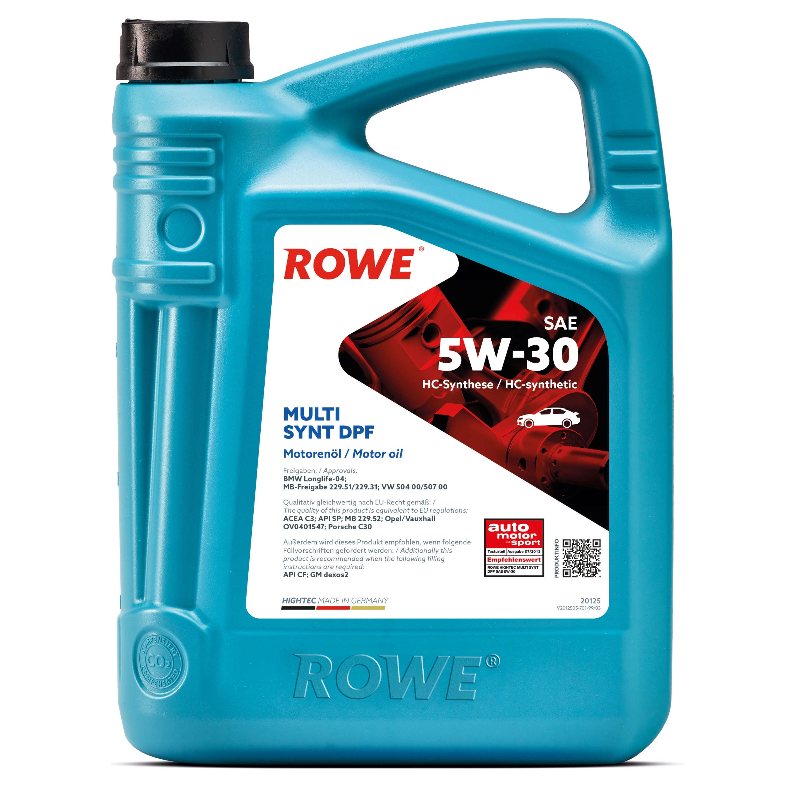 Оригинальное масло ROWE MULTI SYNT DPF 5w30 C3 - 5L