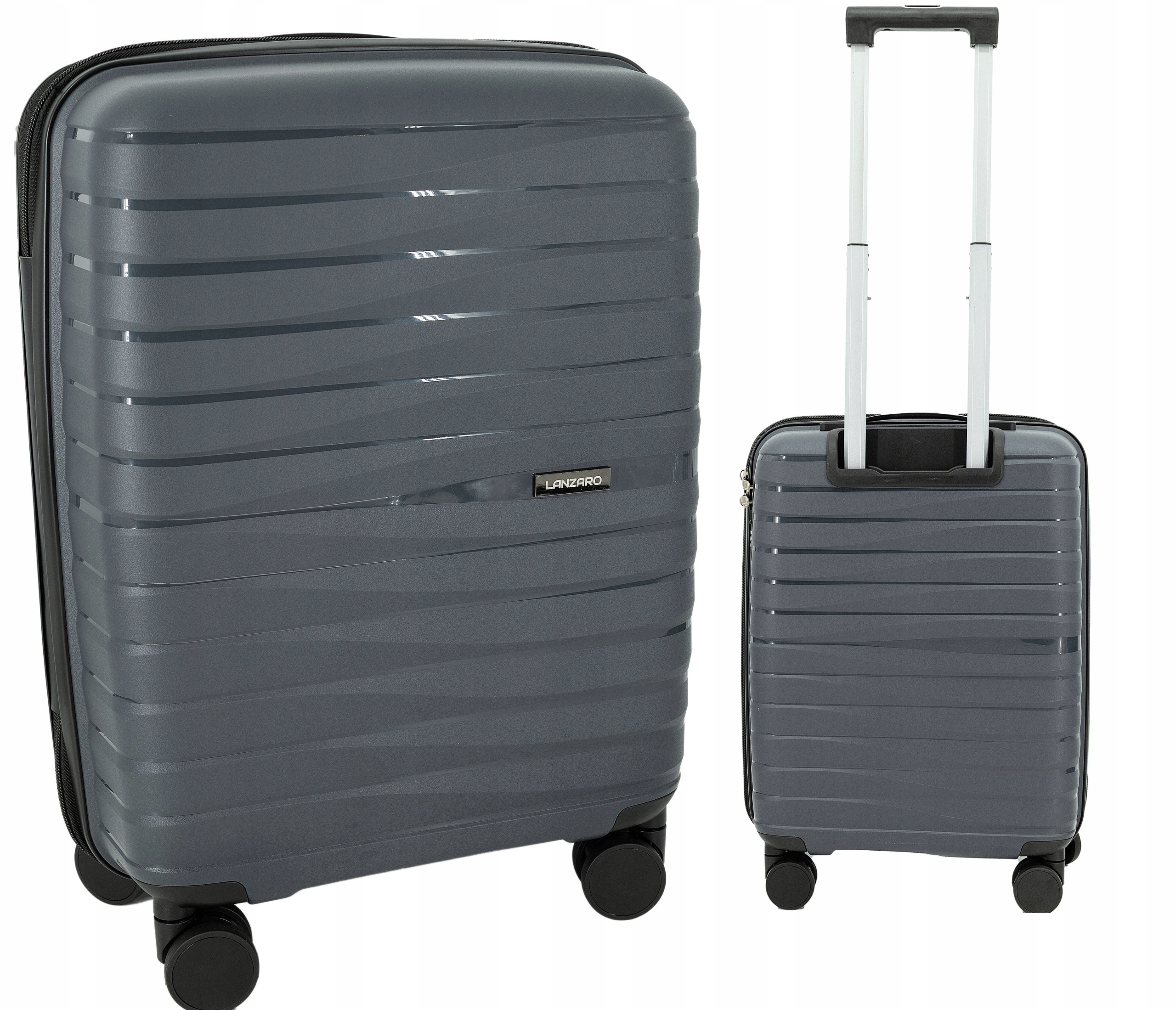 Kabinowa Mała Walizka Niezniszczalna Polipropylen Bagaż Tsa Lanzaro Grafit