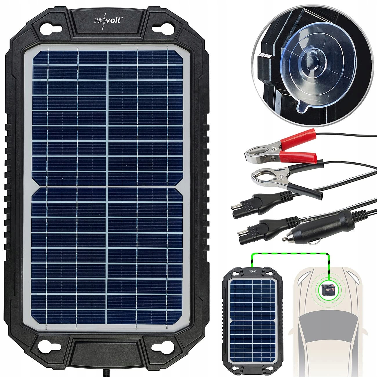 revolt Samochodowa ładowarka solarna 10 W — miniatura 3