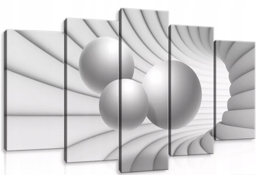 Obraz 100x60 Abstrakce geometrie koule tunel hloubka prostor minimalismus