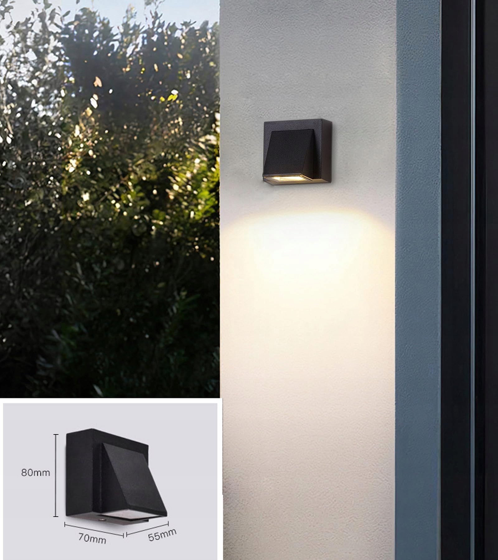 Lampa Ścienna LED Wodoodporna Nowoczesna Do Ogrodu Balkonu IP65 GOUZLOYED — miniatura 5