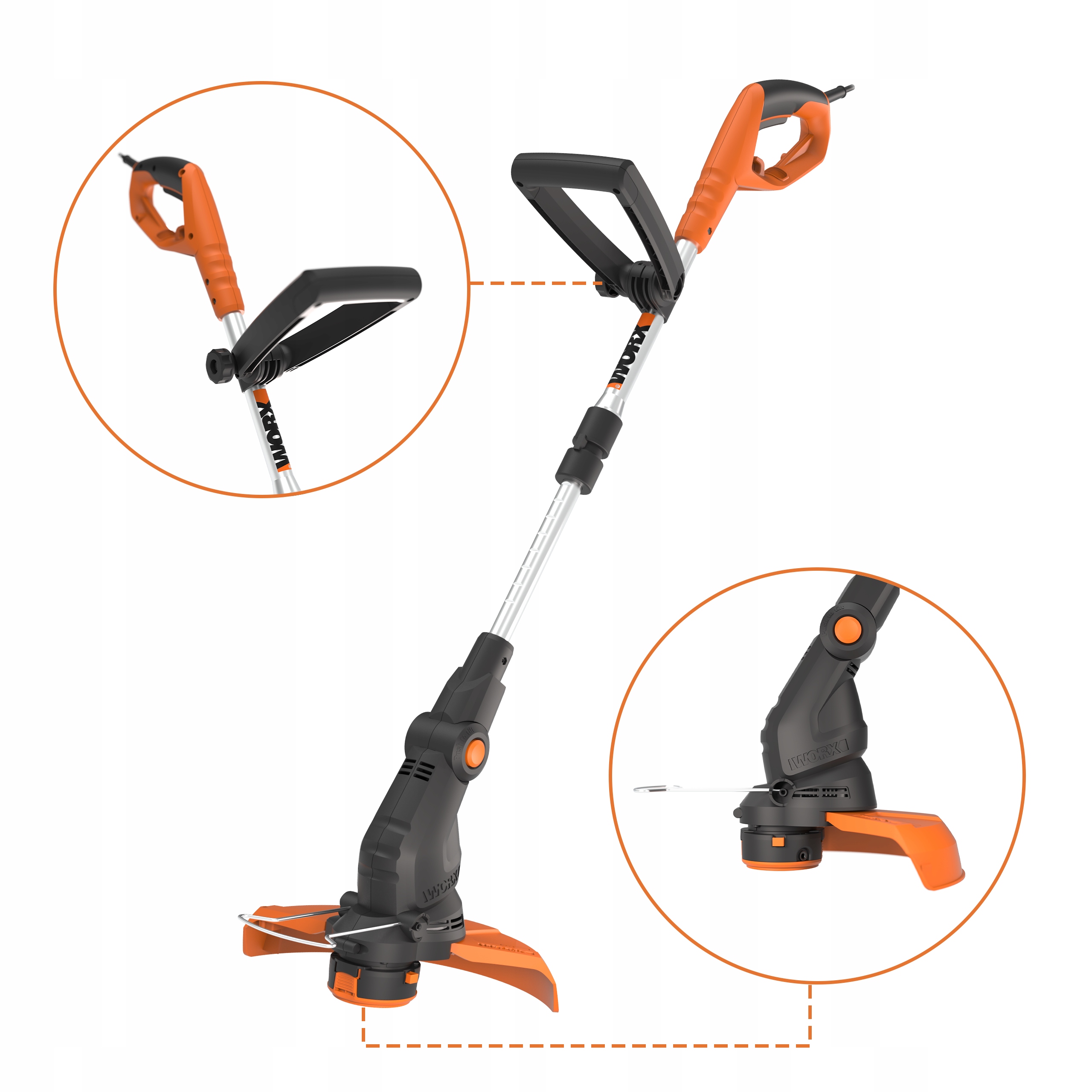 Podkaszarka krawędziarka żyłkowa Worx WG119E 550W teleskopowy trzonek