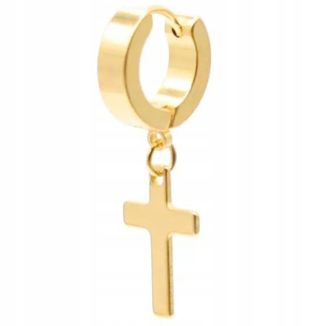 

Kolczyk męski krzyż stal chirurgiczna piercing