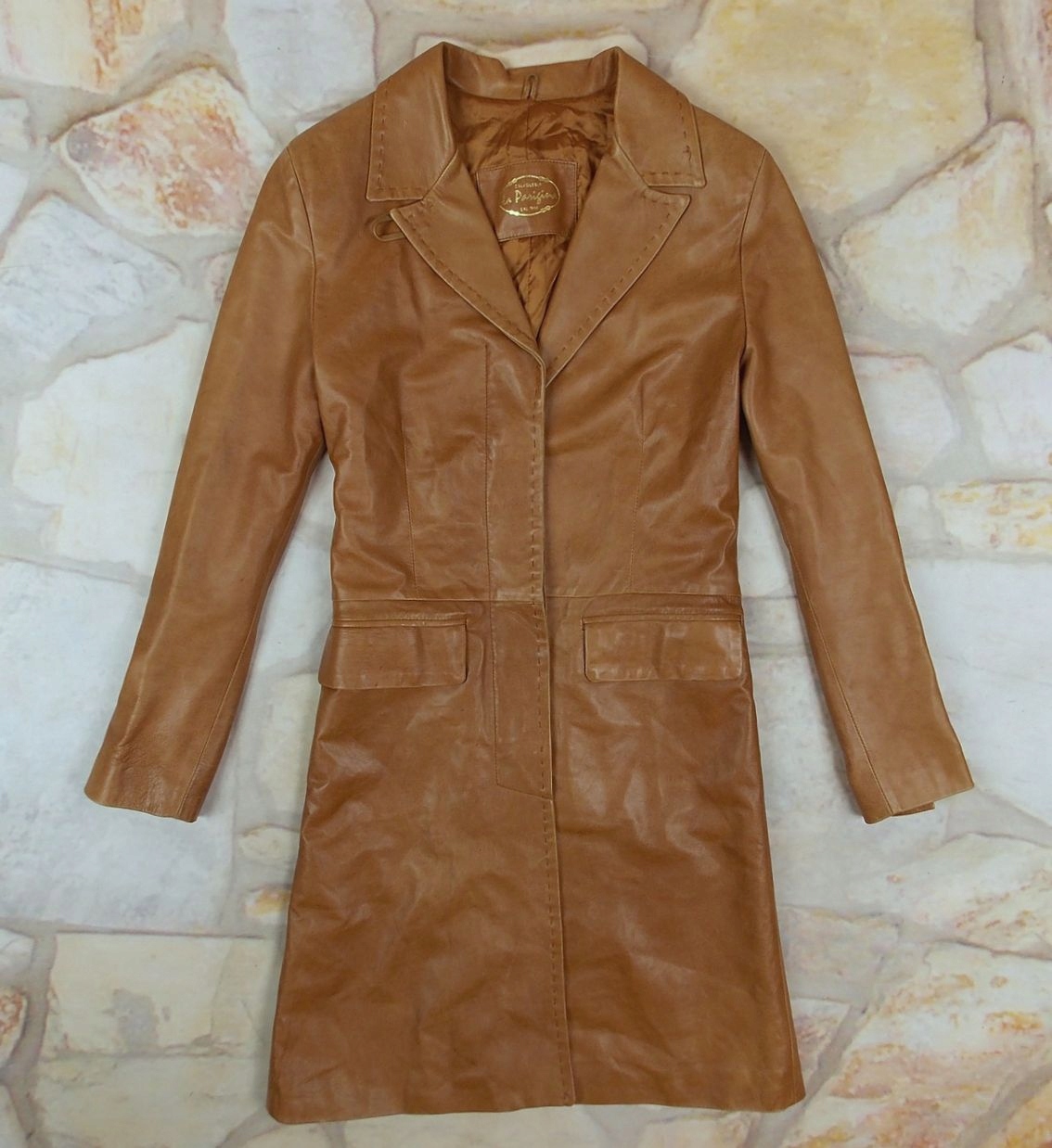 la parigina calzoleria piękny płaszcz skórzany M/L Marka inna