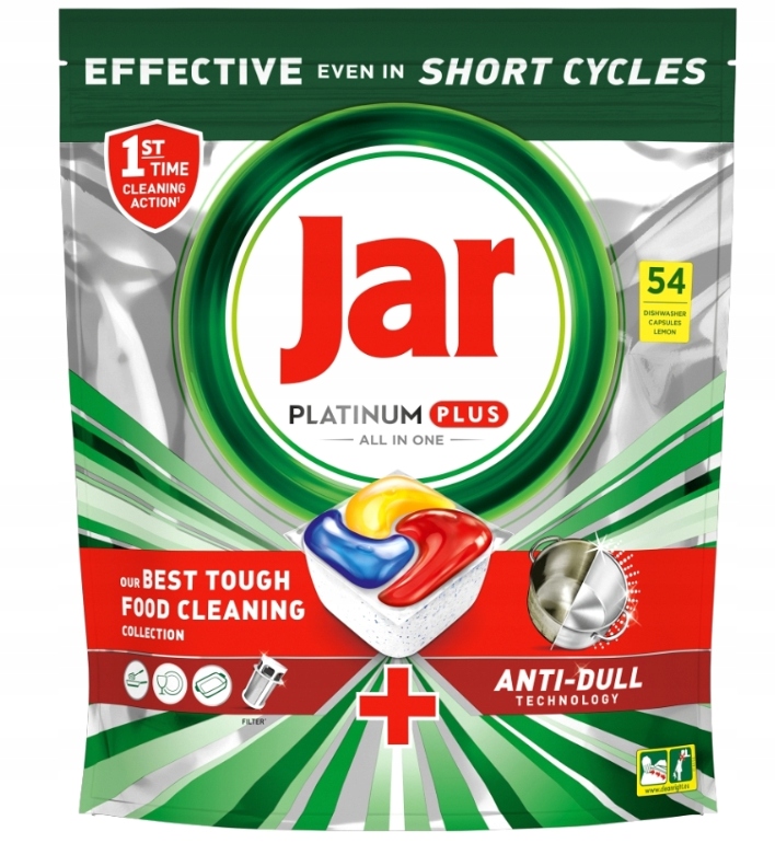 Levně Tablety Jar do myčky Platinum Plus All-in-One Yellow 54 ks