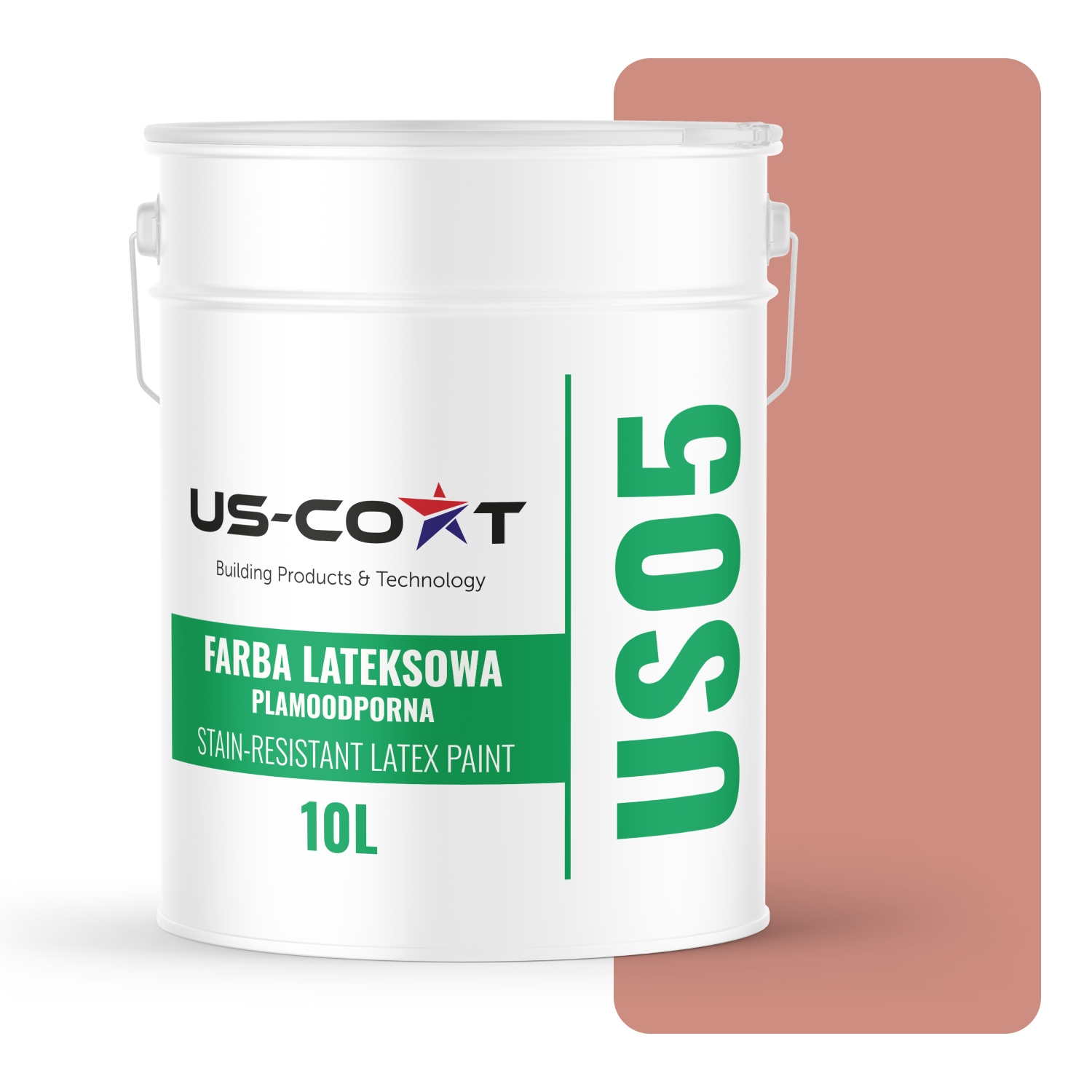 Latexová Farba Odolná Voči Škvrnám Lososová Farba H5533 10L Matná Na Steny Stropov