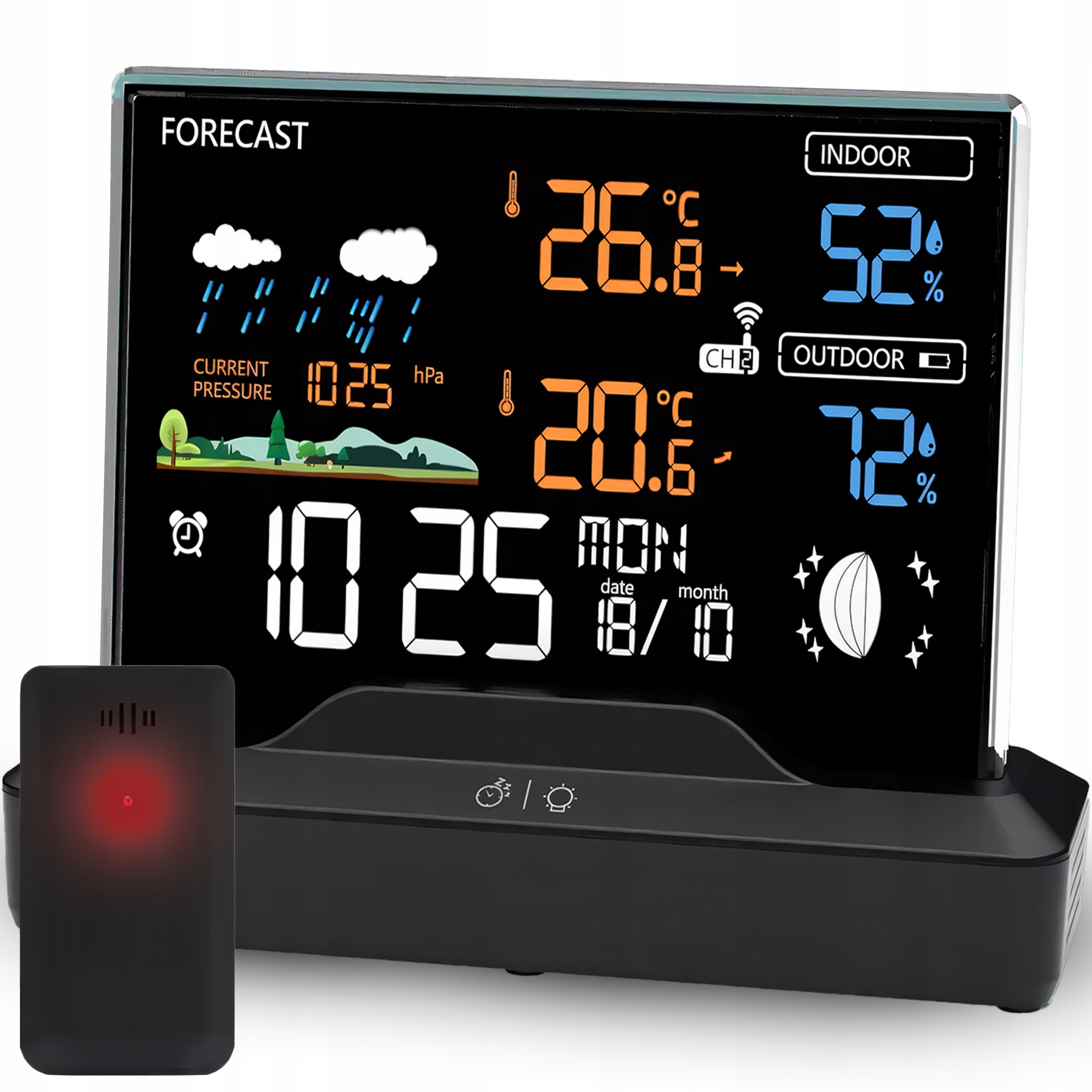 Stacja Pogodowa Pogody Bezprzewodowa Termometr Higrometr Barometr Czujnik