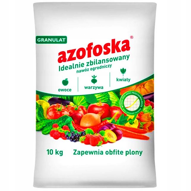 Azofoska granulat 10kg Nawóz uniwersalny Florovit nawóz do trawy warzyw