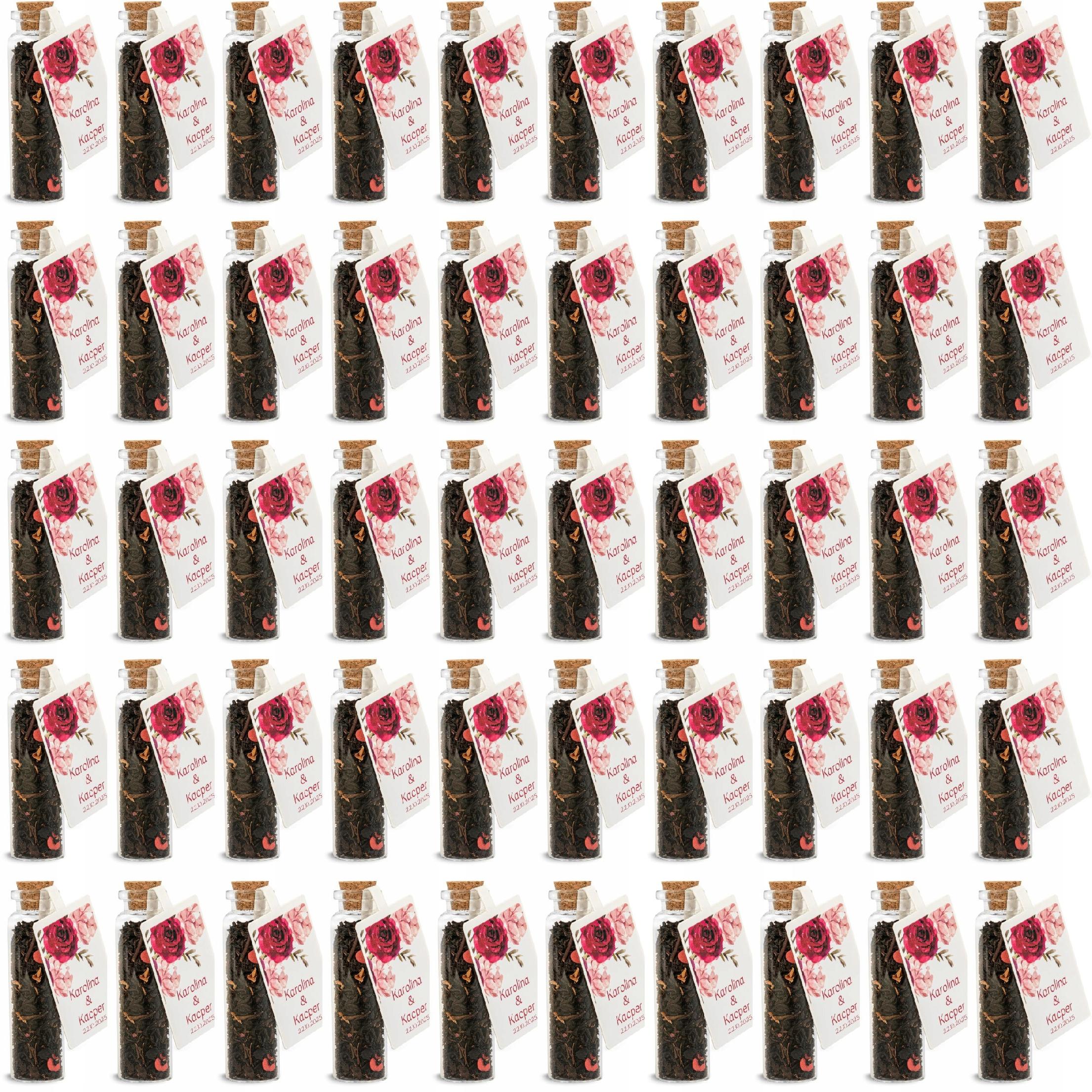 Poděkování hostům svatba Svatební Hostina lahvička poděkování čaj