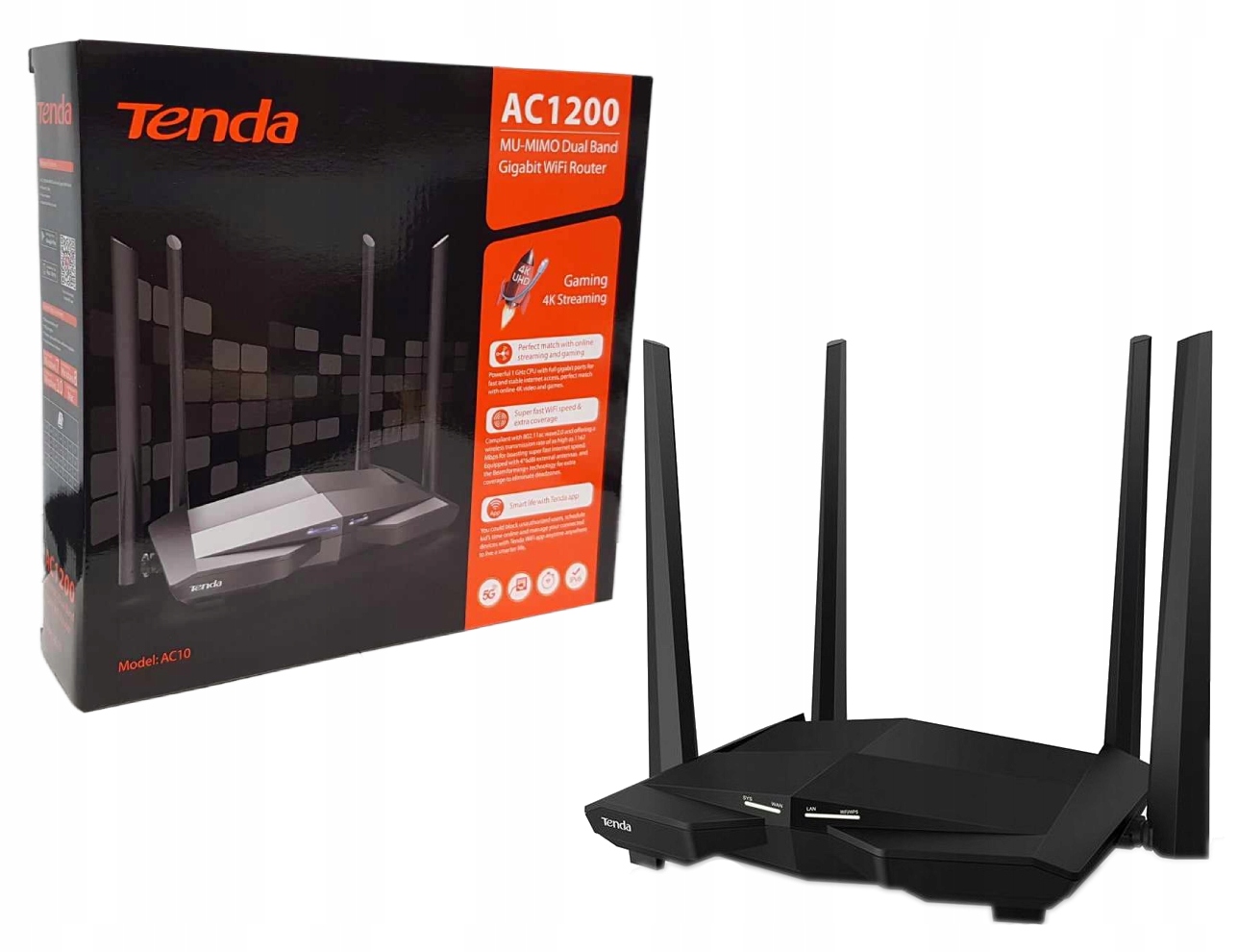 Gigabitowy Router TENDA AC10 WiFI AC1200