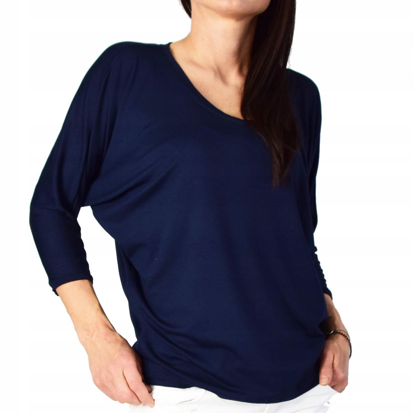 

M/L Elza bluzka nietoperz wisk. granatowa 1208