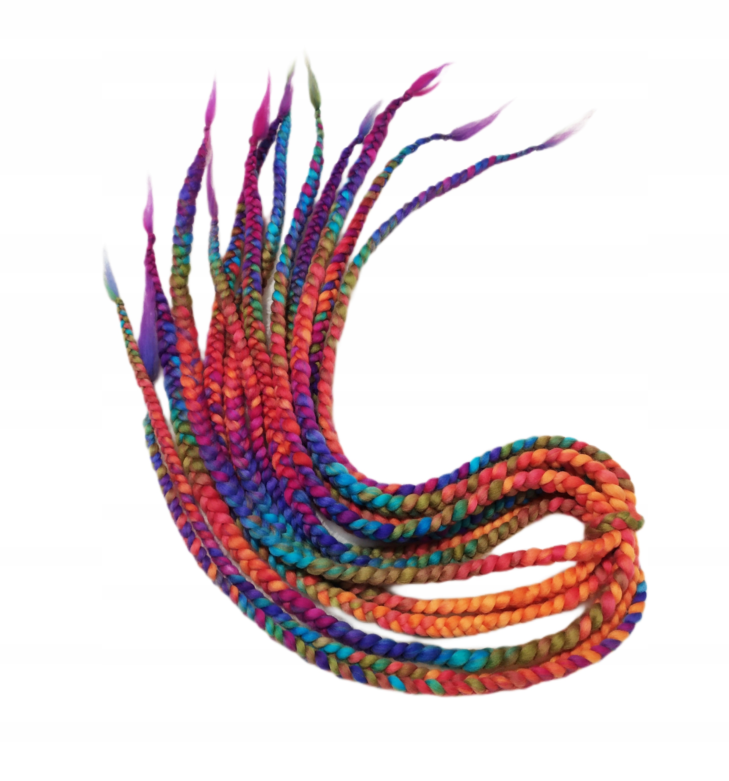 Vlněné copánky Opakovaně Použitelné, duhové, Duhové Copánky, 40 kusů