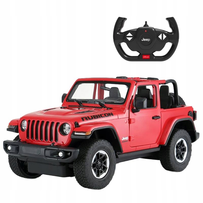 Jeep Wrangler Jl R/c skala 1:14 Rastar 79400 samochód sterowany czerwony