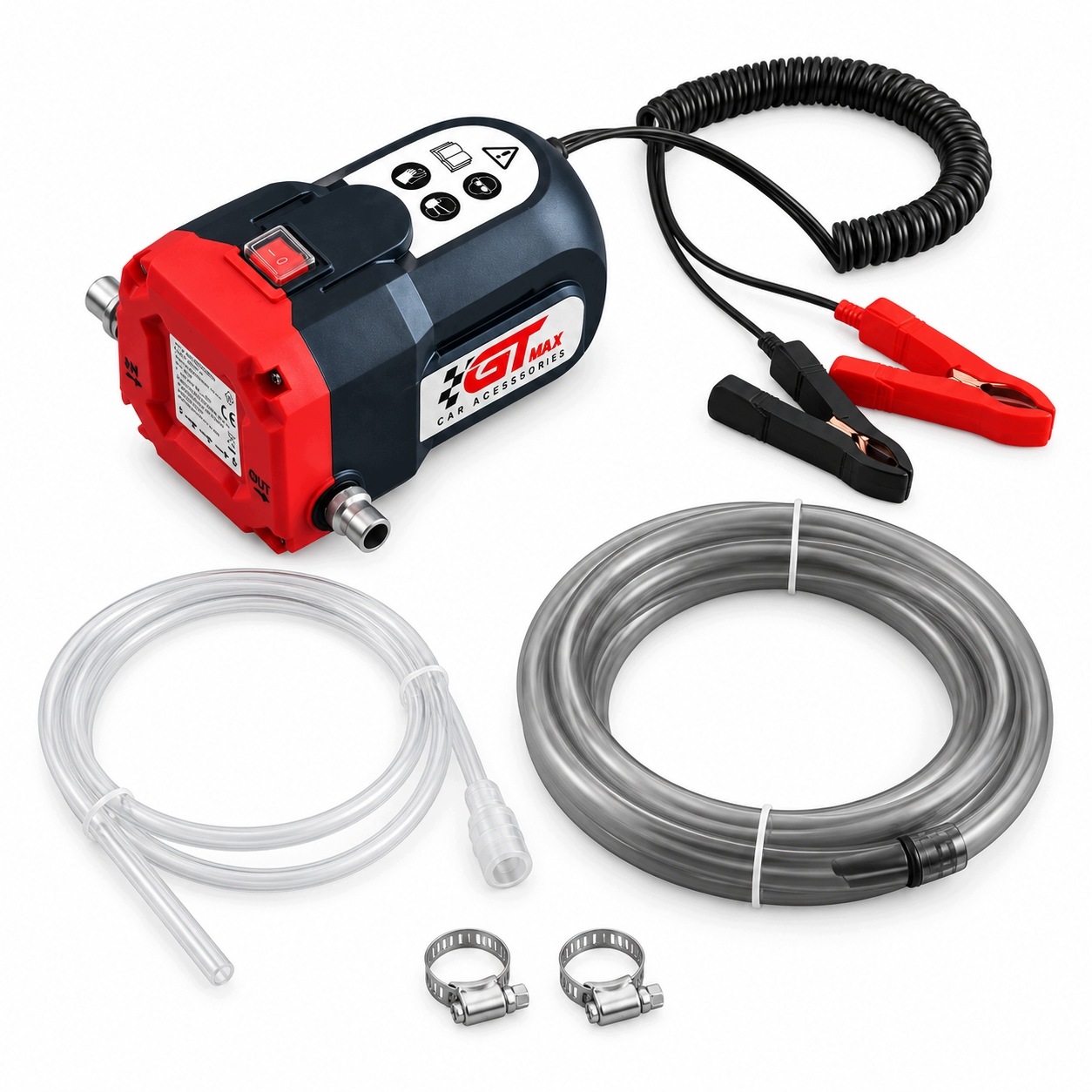 Pompa do Wymiany Oleju GTMax 12V Elektryczna Odsysarka do opału ropy