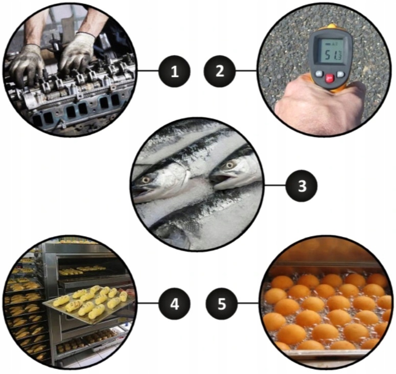PIROMETR TERMOMETR LASEROWY LCD BEZDOTYKOWY MIERNIK TEMPERATURY -50 +650°C Informacje o bezpieczeństwie CE