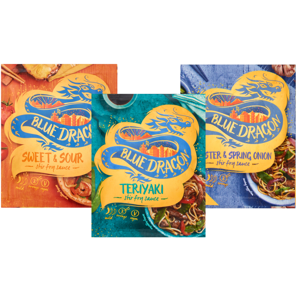 

Blue Dragon Sos słodko-kwaśny teriyaki wok 3x120g