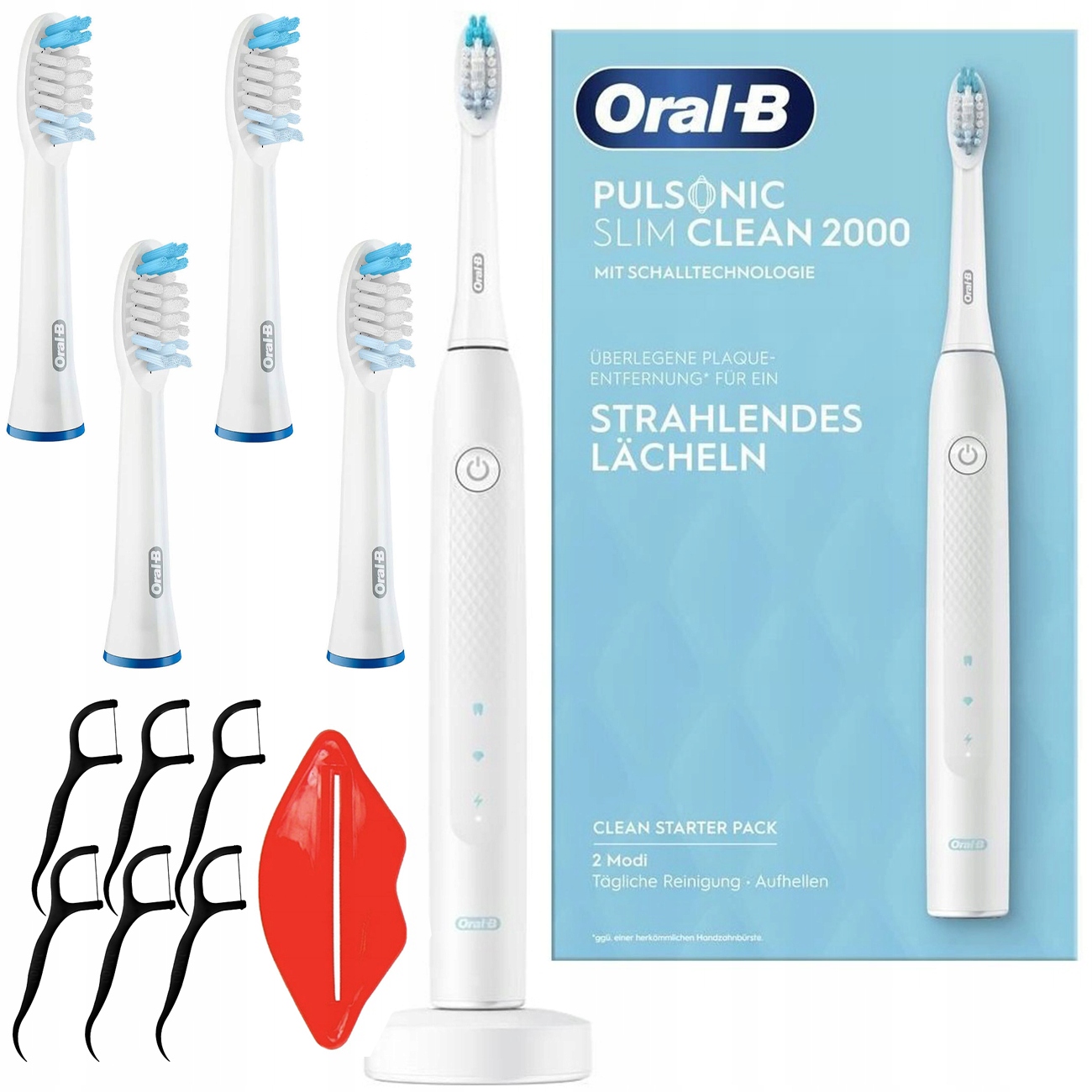 Oral-b Pulsonic Slim Clean 2000 Szczoteczka Do Zębów 4 Końcówki I Dodatki
