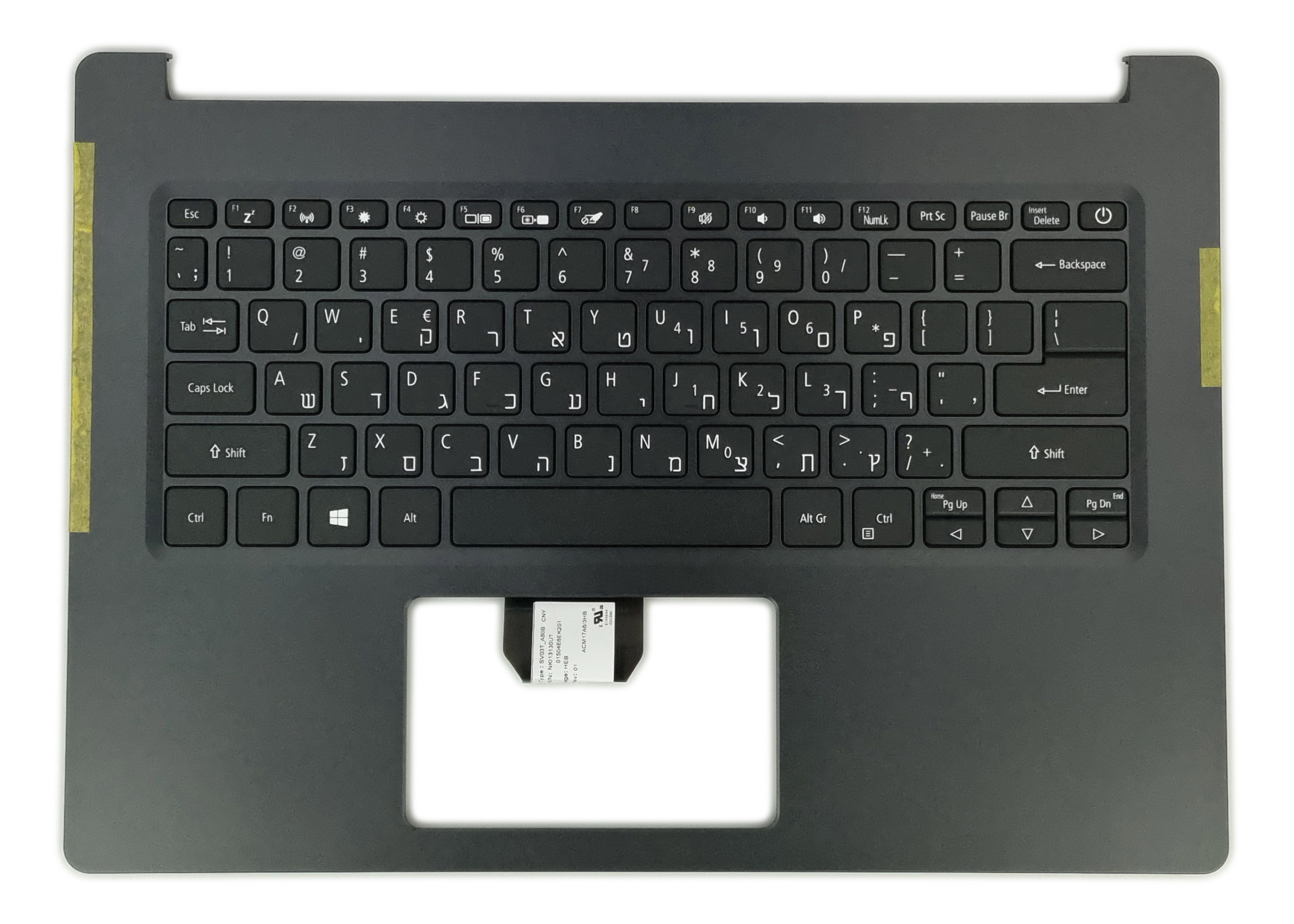 Nová Klávesnice Pro Notebook Acer Aspire A514-53 A514-53G, Hebrejská