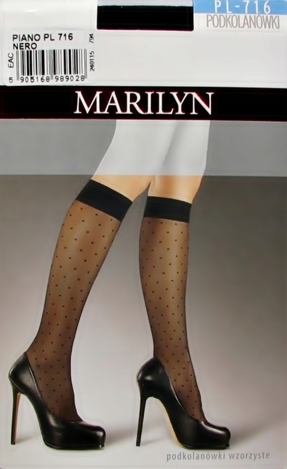 

Marilyn Podkolanówki wzorzyste 716 w kropki-czarne
