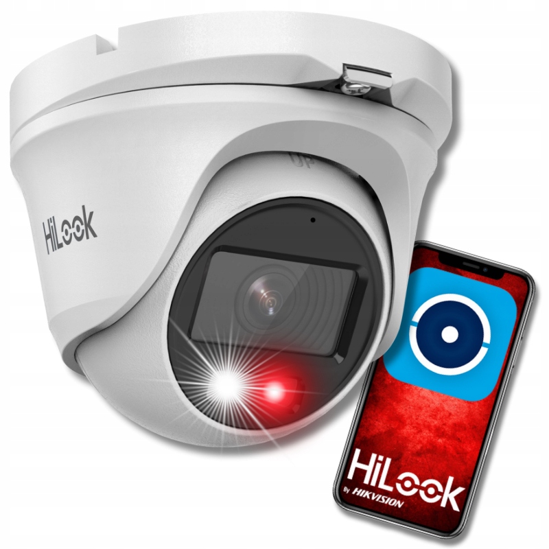 KAMERA DO MONITORINGU ZEWNĘTRZNA SUFITOWA KOPUŁKA KOLOR W NOCY LED FULL HD