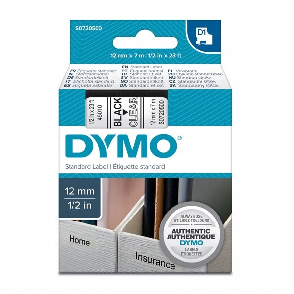 Dymo oryginalny taśma do drukarek etykiet, Dymo, 4