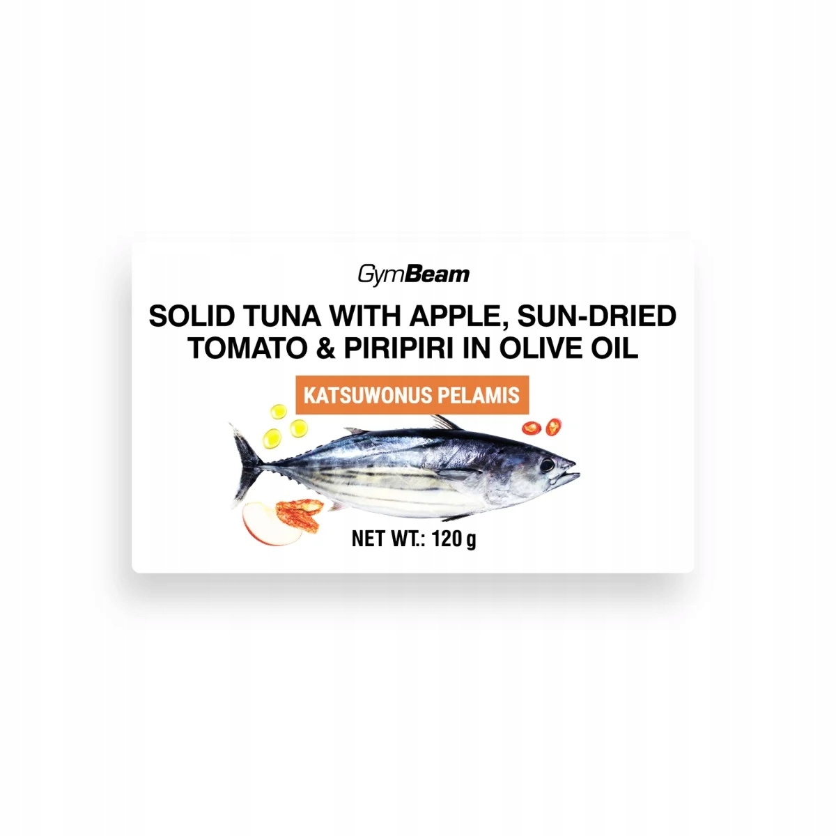 Tuňák V Olivovém Oleji S Jablkem A Rajčaty A Piripiri GymBeam 120 g