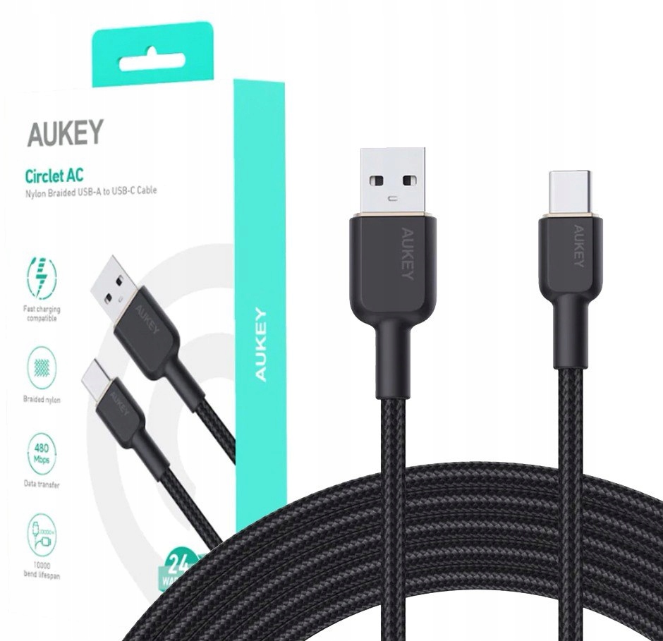 CB-NAC2 nylonowy kabel Usb C Usb A 1.8m 3A 60W Pd 20V