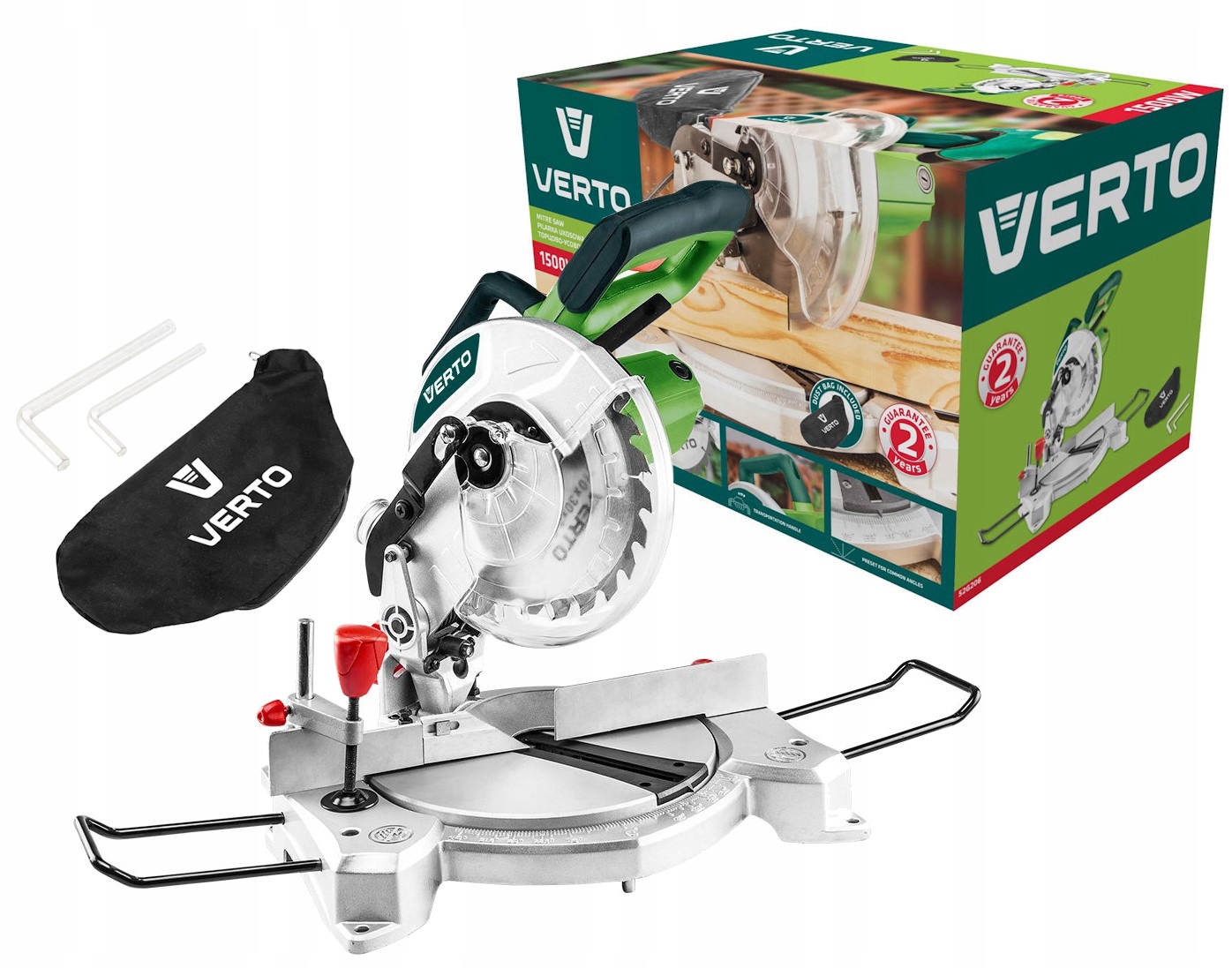 Pokosová pila pokosová pila 1500W kotouč 210 mm x 30 mm 52G206 Verto