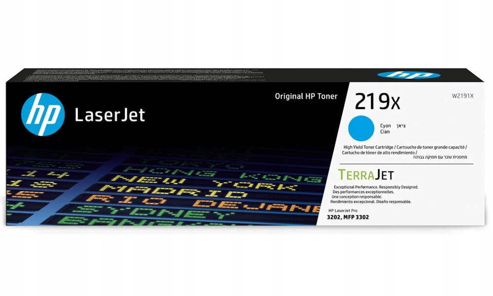 Hp toner originální 219X azurový, high capacity, 2500str.