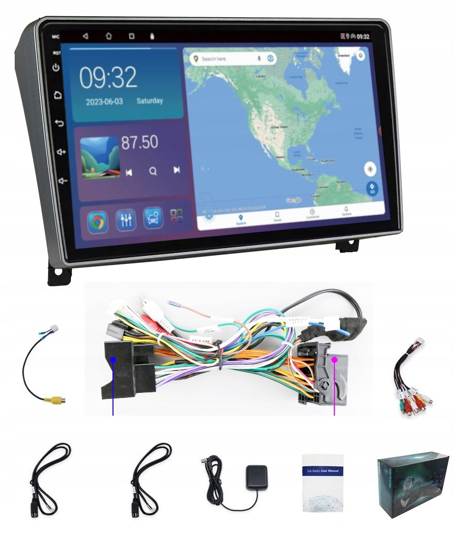 Gps Navigace Rádio Peugeot 407 2004-2011 Bt Wifi Carplay Usb 4GB 64GB