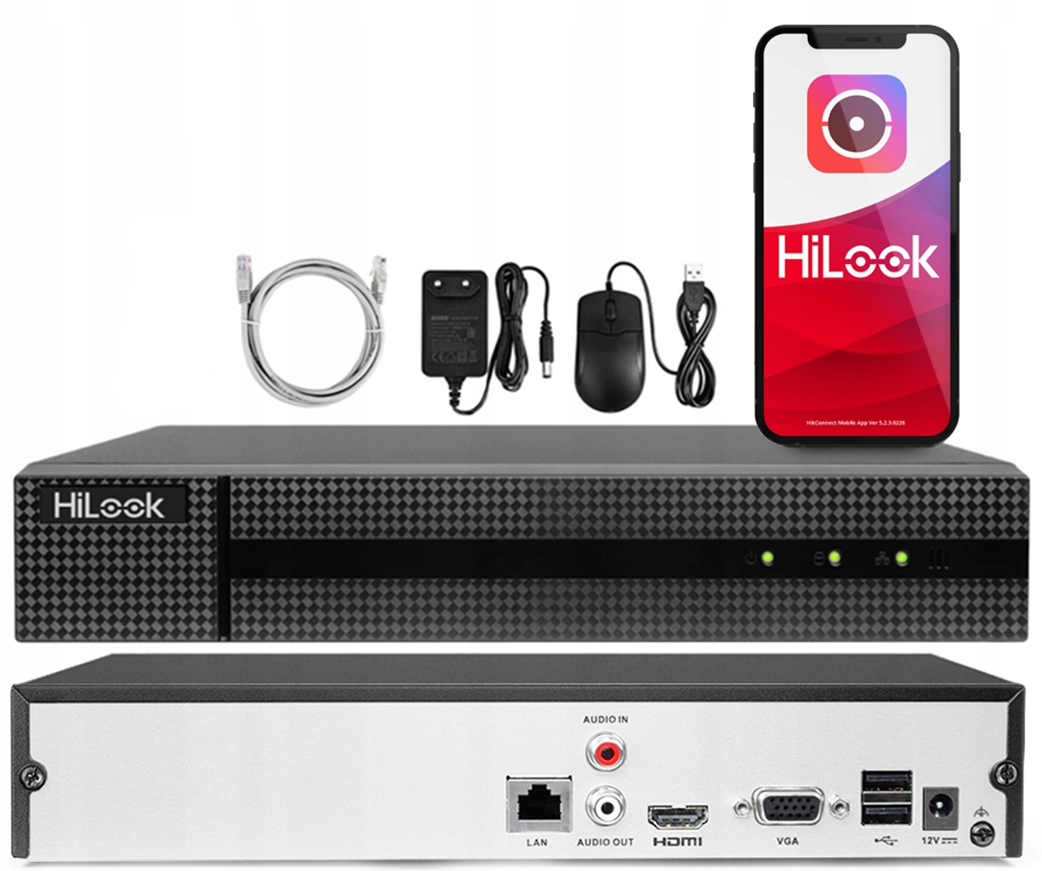 Rejestrator IP HiLook by Hikvision NVR-4CH-5MP/4P do 8 Mpx 4 kanały PoE
