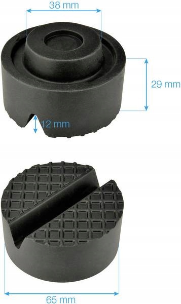 PODNOŚNIK SAMOCHODOWY ŻABA LEWAREK GUMA PODKLADKA Minimalna wysokość podnoszenia 29 mm